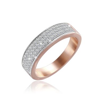 Позолоченное серебряное кольцо КК3Ф/203-В