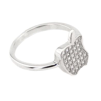Серебряное кольцо "Яблоко" с фианитами КК2Ф/1005-В, 15.9