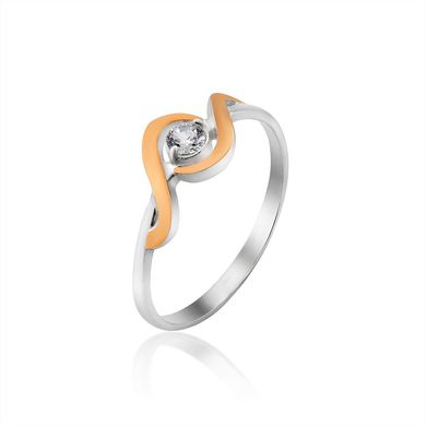Серебряное женское кольцо "Taipei", уточнюйте, Белый
