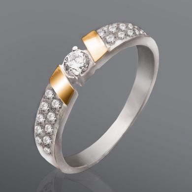 Серебряное женское кольцо "Milena", уточнюйте, Белый