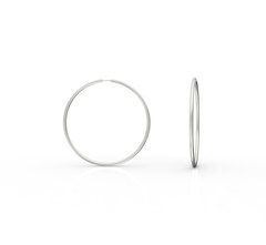 Срібні сережки кільця "Rings Diamond"