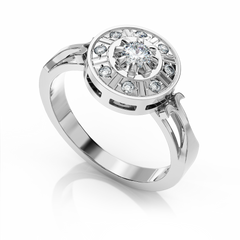 Золотое кольцо с бриллиантами "Judyt", уточнюйте, 8Кр57-0.10-4/4; 1Кр57-0.22-4/4, Белый
