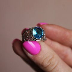 Фото Серебряное кольцо "Ella Blue"