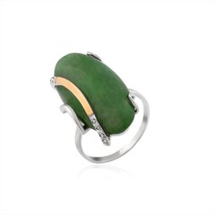 Серебряное женское кольцо "Emelin", уточнюйте, Зеленый