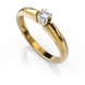 Золотое кольцо с бриллиантом "Evelyn", уточнюйте, 1Кр57-0,08-3/5, Белый