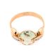 Фото Золотое кольцо с зеленым кварцем и фианитами 11889gq