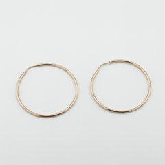 Фото Золотые серьги-кольца (Диаметр 3,5 см) c121839