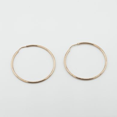 Фото Золоті сережки-кільця (діаметр 3,5 см)