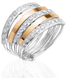 Серебряное женское кольцо "Art", уточнюйте, Белый