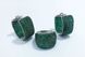 Срібні сережки кільця "Grande Emerald", Смарагдовий, Зелений