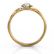 Золота каблучка з діамантом "Connie", уточнюйте, 1Кр57-0.04-4/4, Білий