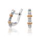 Срібний набір сережки і каблучка "Juno"