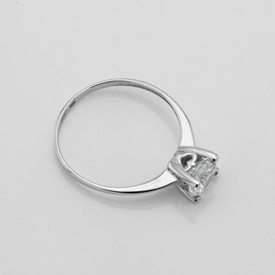 Фото Каблучка з білого золота з фіанітом 3102069 Діамант, 17 размер