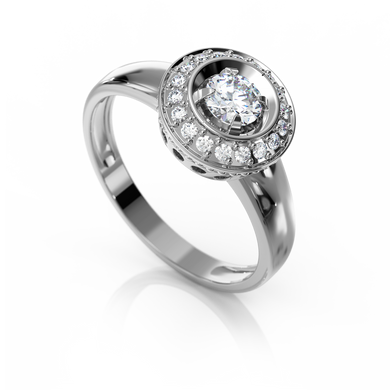 Золотое кольцо с бриллиантами "Pure", уточнюйте, 1Кр57-0,28-3/3; 18Кр57-0,10-3/4, Белый