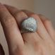 Серебряное кольцо "Malwave Crystal", Белый, 15, Белый