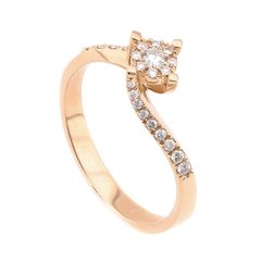 Золотое кольцо с бриллиантами YZ6792, уточнюйте