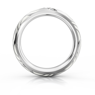 Золотое обручальное кольцо с бриллиантами "Maureen", уточнюйте, 3Кр57-0.02-4/4, Белый