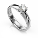 Золотое кольцо с бриллиантом "Clara", уточнюйте, 1Кр57-0,26-3/2, Белый