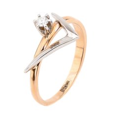 Золотое кольцо с бриллиантом YZ29557, уточнюйте