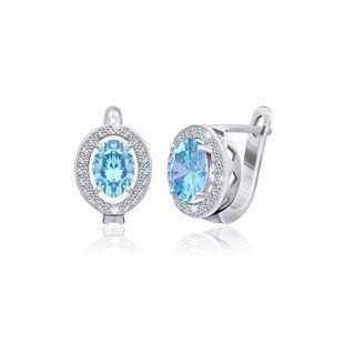 Серебряные серьги "Babette", Топаз, Топаз