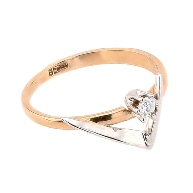 Золотое кольцо с бриллиантом YZ29557, уточнюйте