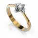 Золота каблучка з діамантом "Ava", уточнюйте, 1Кр57-0,08-3/3, Білий