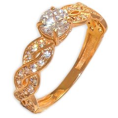 Золотое кольцо "Big qiu Stone", 19, 2.80, Белый