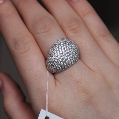 Серебряное кольцо "Belinda Diamond", Белый, 15, Белый