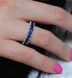 Серебряное кольцо с фианитами "Luxurious Sapphire", уточнюйте, Синий