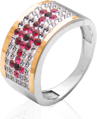 Серебряное женское кольцо "Vyshyvanka", уточнюйте, Микс цветов