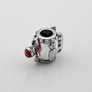 Серебряный шарм Санта Клаус p13815-3