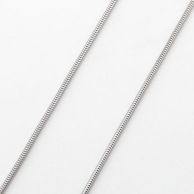 Фото Серебряная цепочка Снейк на силиконовом регуляторе длины KO14282