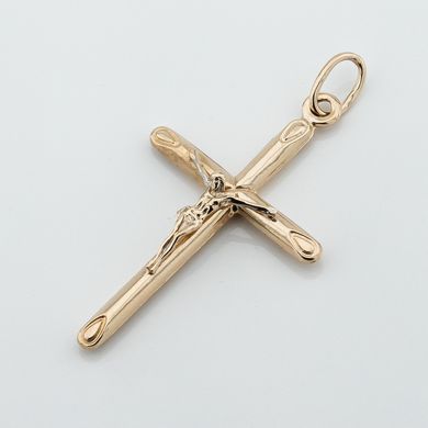 Золотой крестик с распятием p13966