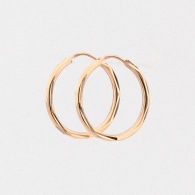 Золотые серьги-кольца (Диаметр 1,5 см) C12966