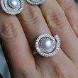 Серебряное кольцо "Jessica", Белый, 15, Белый