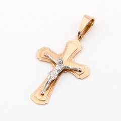 Золотой крестик с распятием kp13133