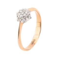 Золотое кольцо с бриллиантами RO07158, уточнюйте