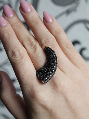 Серебряное кольцо "Verden Black", Черный, 15, Черный