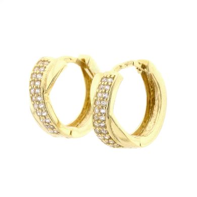 Золотые серьги-кольца C12557