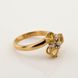 Золотое кольцо с цитринами и фианитами 11002бcitr, 18,5 размер, уточнюйте