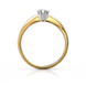 Золота каблучка з діамантом "Lucy", уточнюйте, 1Кр57-0,25-2/5, Білий