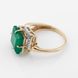 Золотое кольцо с зеленым ониксом и фианитами 11950go, 17,5 размер, уточнюйте