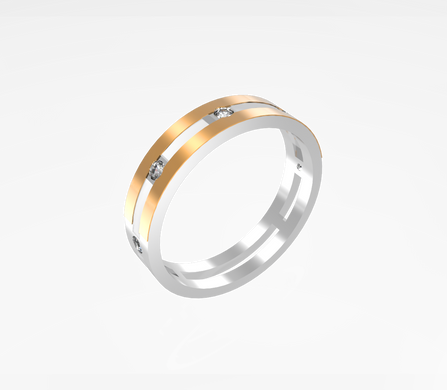 Серебряное женское кольцо "Kaire", уточнюйте, Белый