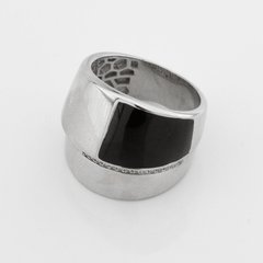 Серебряное кольцо с эмалью и фианитами K111647, уточнюйте