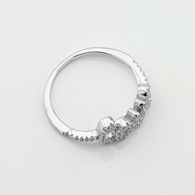 Фото Срібна каблучка Love з фіанітами k111885 Діамант, 18 размер