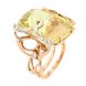 Фото Золотое кольцо с цитрином и бриллиантами 11005ф
