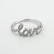 Зображення Срібна каблучка Love з фіанітами k111885 Діамант, 18 размер