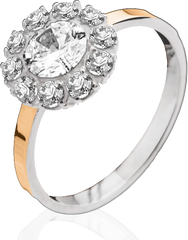 Серебряное женское кольцо "Chamomile", уточнюйте, Белый