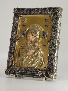Фото Икона с сусальным золотом настенная Неустанной Помощи