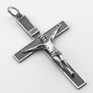 Фото Срібний хрест з розп'яттям p13982
